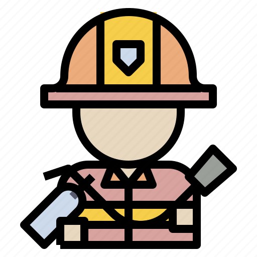 Firefighter, fireman, job, occupation, security icon - Download on Iconfinder