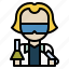 avatar, lab, people, profile, scientist, technician 