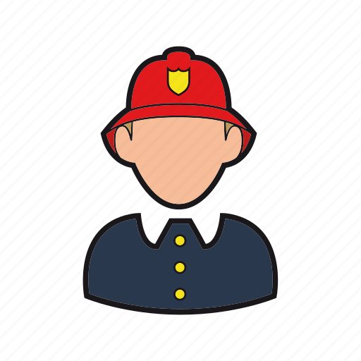 Firefighter, fireman icon, helmet, man, professions icon - Download on Iconfinder