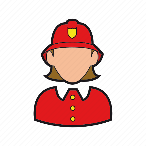 Firefighter icon, fireman, helmet, professions, woman icon - Download on Iconfinder