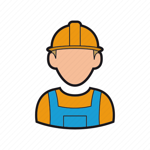 Builder Construction Helmet Man Professions Worker Icon Icon