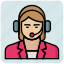 avatar, female, headphone, profession, service 
