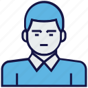 avatar, clerk, employee, man, profession