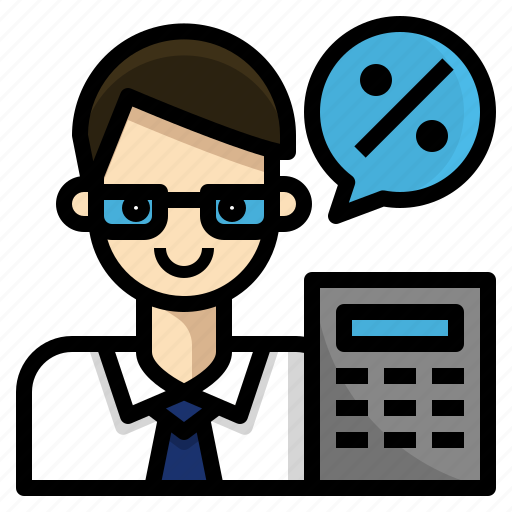 Accountant, actuary, broker, finance, man, occupation, profession icon - Download on Iconfinder