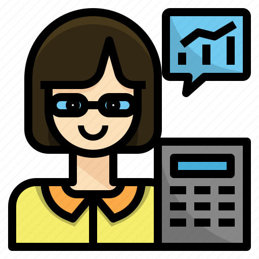 Accountant, actuary, avatar, economist, finance, woman icon - Download on Iconfinder