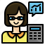 accountant, actuary, avatar, economist, finance, woman 