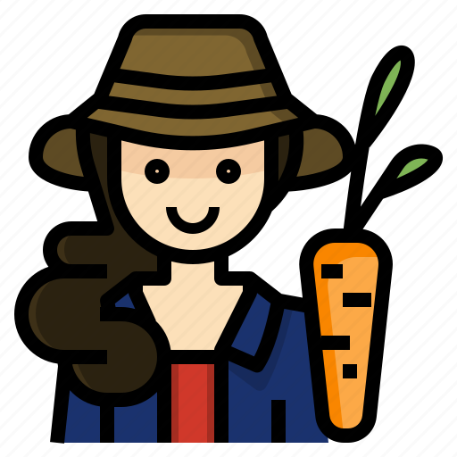 Farmer, gardener, occupation, profession, woman icon - Download on Iconfinder