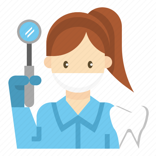 Dentist, doctor, occupation, profession, teethcare, woman icon - Download on Iconfinder