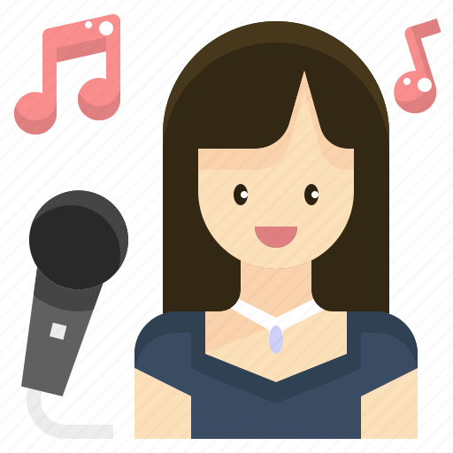Avatar, profession, singer, vocalist, woman icon - Download on Iconfinder
