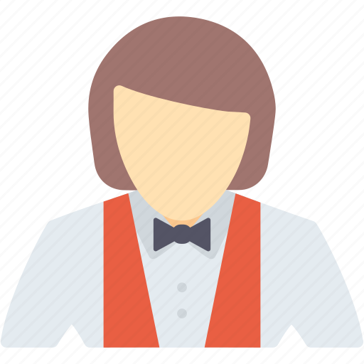 Waiter, female, girl, hotel, lady, service, woman icon - Download on Iconfinder