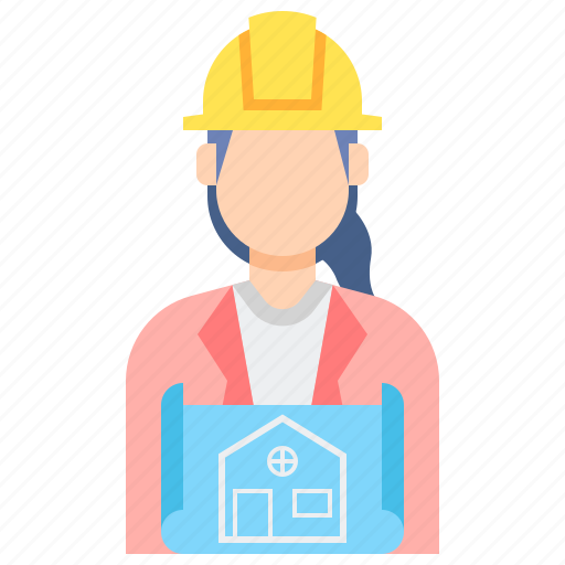 Architect, female, professions, woman icon - Download on Iconfinder