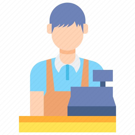 Cashier, male, man, professions icon - Download on Iconfinder