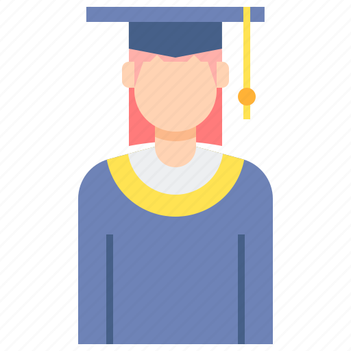 College, female, student icon - Download on Iconfinder