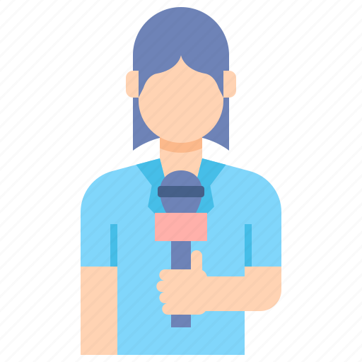 Female, journalist, professions, woman icon - Download on Iconfinder