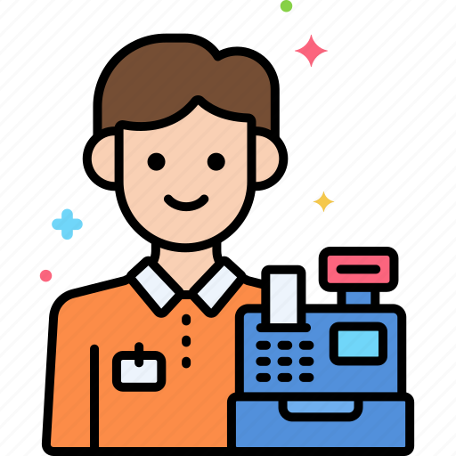 Cashier, male, professions icon - Download on Iconfinder