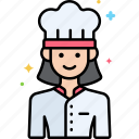 chef, cooking, female, professions