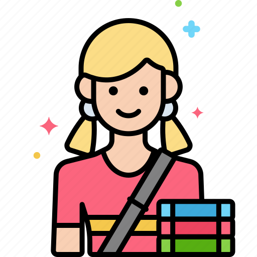 College, female, student, woman icon - Download on Iconfinder