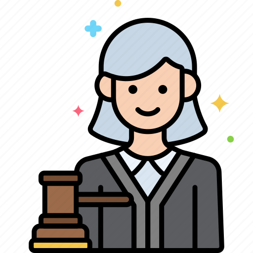 Female, judge, law, professions icon - Download on Iconfinder