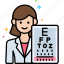 female, optometrist, professions 