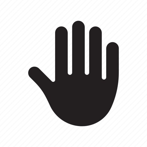Five, hand, high five, palm, stop icon - Download on Iconfinder