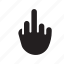 finger, fuck off, middle, middle finger, rude, rude gesture, up yours 