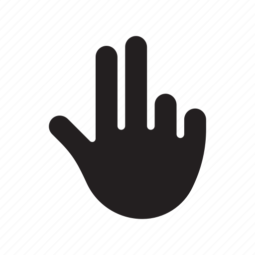Hand, middle finger, pistol, three, thumb, index finger icon - Download on Iconfinder