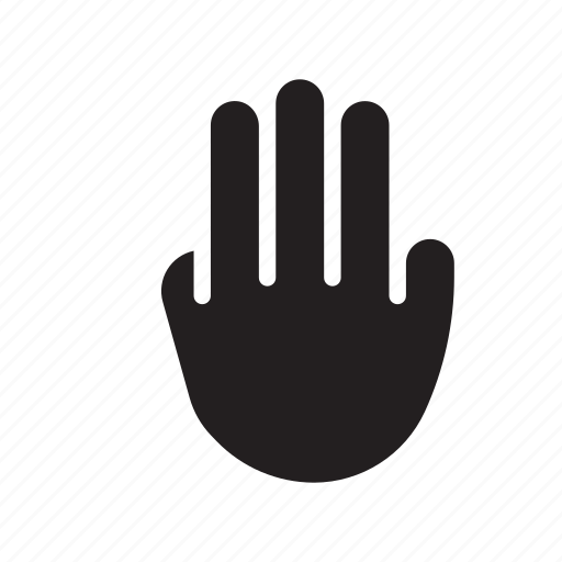 Hand, index finger, middle finger, ring finger, three icon - Download on Iconfinder