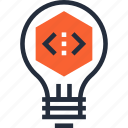 bulb, code, coding, idea, light, program, programming