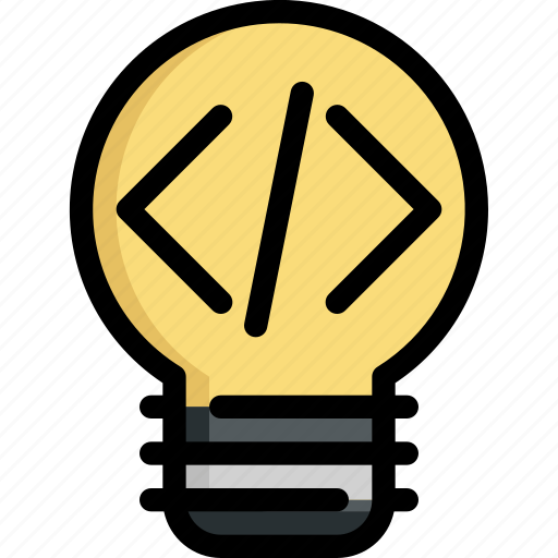 Bulb, code, creative, creativity, idea, light, programming icon - Download on Iconfinder