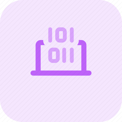 Binnary, laptop, programing, device icon - Download on Iconfinder