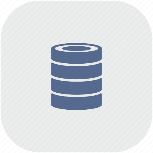 Bank, data, gray, info, rounded, square, storage icon - Download on Iconfinder