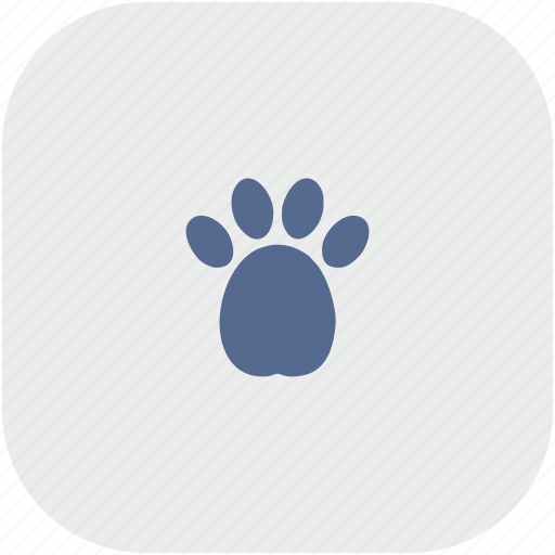 Dog, footstep, gray, puppy, rounded, square icon - Download on Iconfinder
