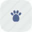 dog, footstep, gray, puppy, rounded, square 