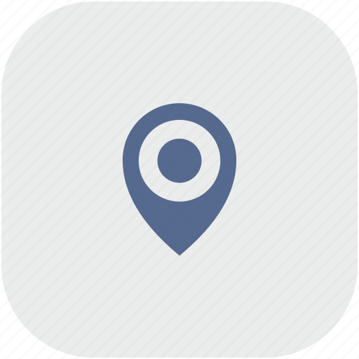 Geo, gray, navigation, place, pointer, rounded, square icon - Download on Iconfinder