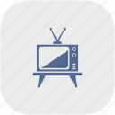 antenna, gray, old, rounded, set, square, tv