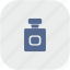 aroma, bottle, gray, parfume, rounded, square 