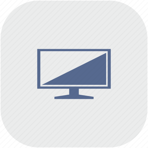 Gray, plazma, rounded, screen, set, square, tv icon - Download on Iconfinder