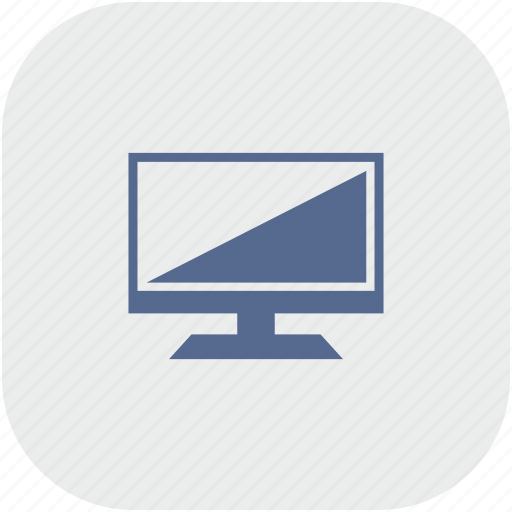 Display, gray, rounded, screen, set, square, tv icon - Download on Iconfinder