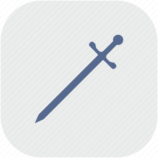 Blade, gray, rounded, square, sword, weapon icon - Download on Iconfinder