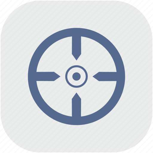Aim, gray, rounded, shoot, square, target icon - Download on Iconfinder