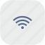 connect, gray, internet, rounded, square, wifi 