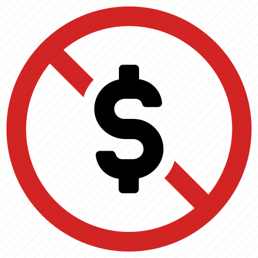 Dollar prohibited, no money, payment banned, unpaid, usd forbidden icon - Download on Iconfinder
