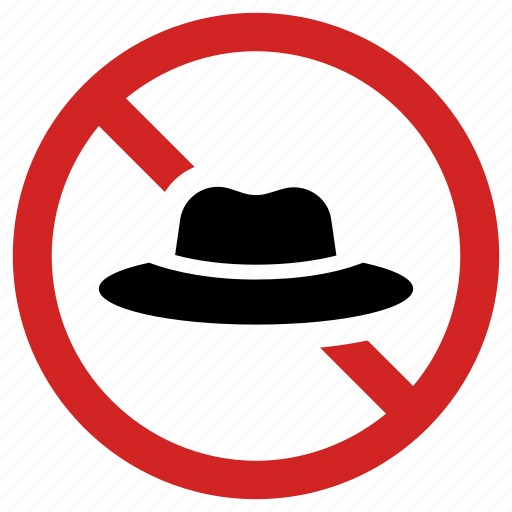 Ban headwear, banned, cap prohibition, forbidden, hat, prohibited, stop sign icon - Download on Iconfinder