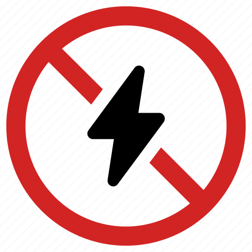 Banned, blocked, forbidden, no energy, power off, prohibited, stop sign icon - Download on Iconfinder
