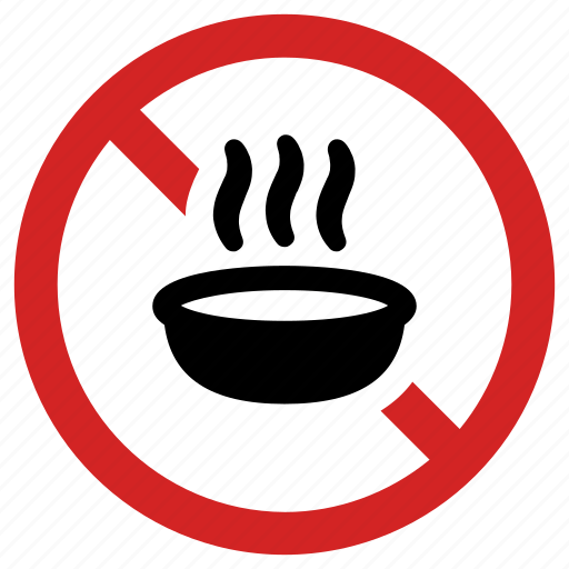 Diet, forbidden, meal prohibited, no food, soup not allowed icon - Download on Iconfinder