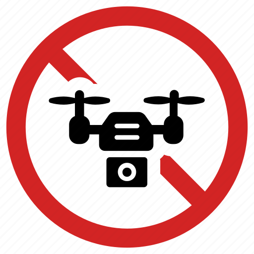 Drone, forbidden, prohibited, prohibition, quadcopter icon - Download on Iconfinder
