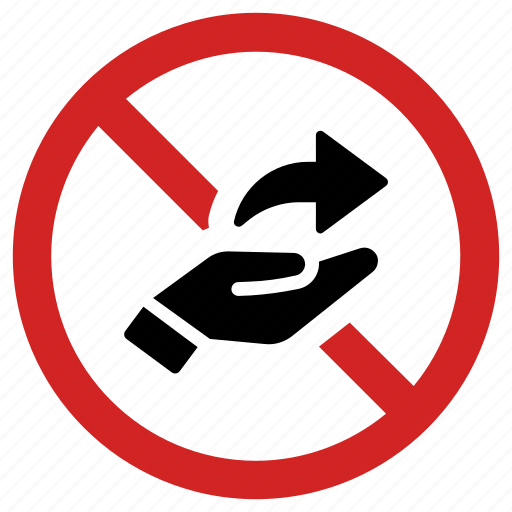 Charity, forbidden, give, no donation, prohibited, prohibition, stop sign icon - Download on Iconfinder