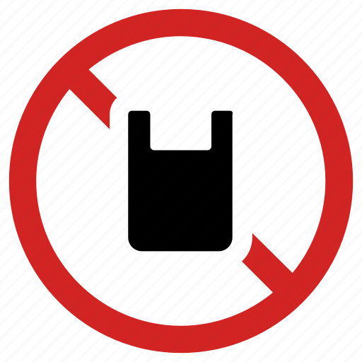 Ban plastic, forbidden, no bag, prohibited, prohibition, stop icon - Download on Iconfinder
