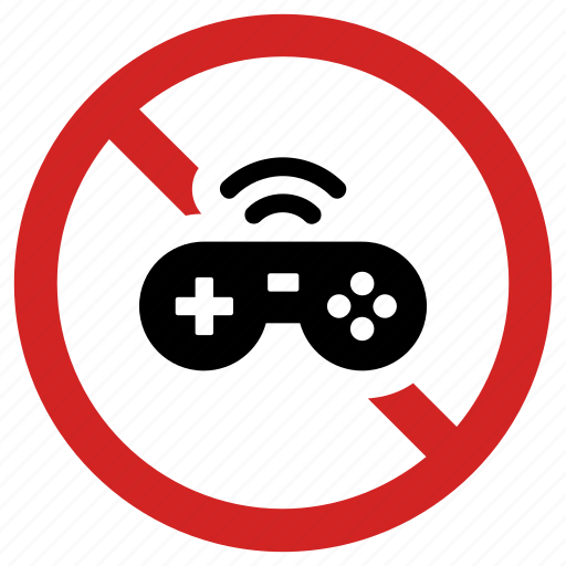 Ban, games, no gaming, prohibited, videogame forbidden icon - Download on Iconfinder