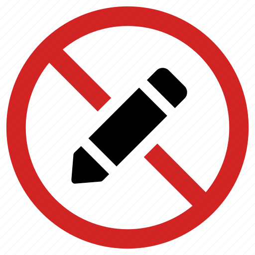 Ban pencil, forbidden, no edit, pen, prohibited icon - Download on Iconfinder
